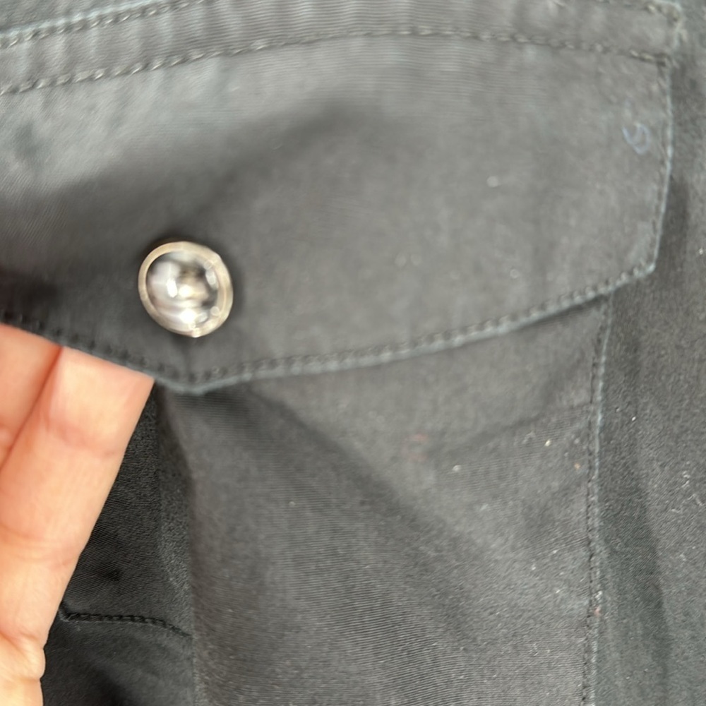 Gibson Basic Solid Long Sleeve Pearl Snap Western… - image 4